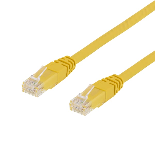 Deltaco U/UTP Cat6 patch cable, LSZH, 3m, yellow