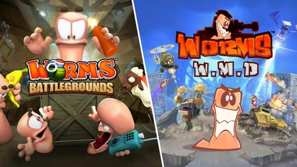 Team17 Worms Battlegrounds + Worms WMD Double Pack Bundle Flerspråkig PlayStation 4