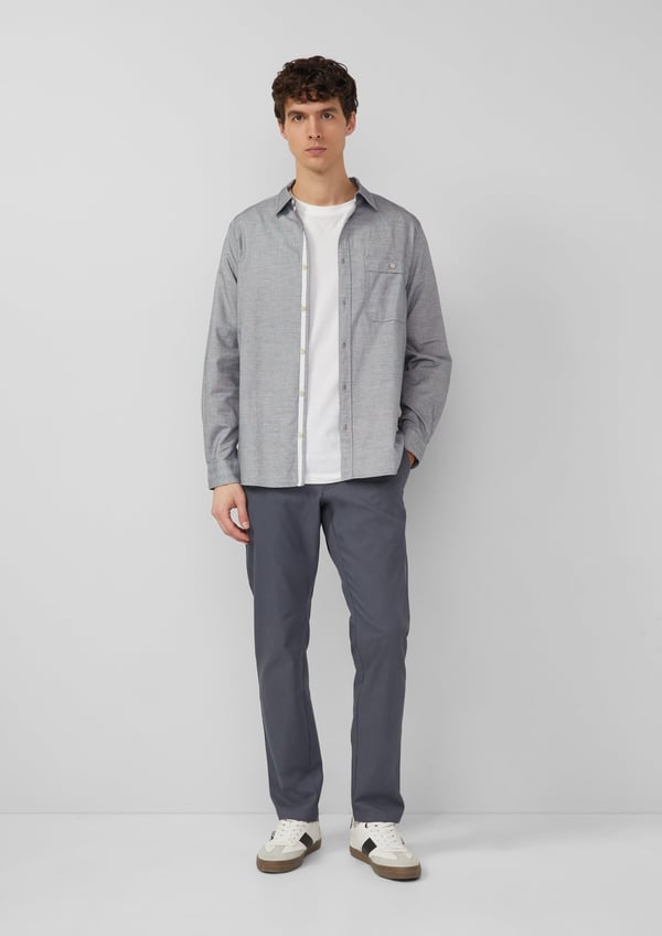 s.Oliver 2174260.59G2.L skjorte & top Point collar Langærmet Bomuld