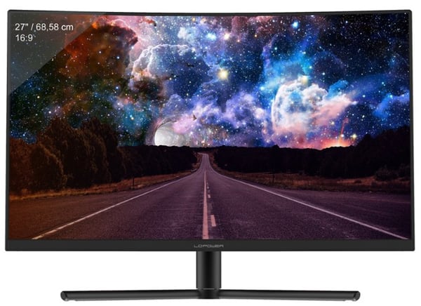 Miniatyrbild 1 av 9: LC-Power LC-M27-FHD-240-C platta pc-skärmar 68,6 cm (27") 1920 x 1080 pixlar Full HD Svart