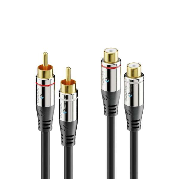 Miniatyrbillede 1 af 2: sonero S-AC710-020 lydkabel 2 m 2 x RCA Sort