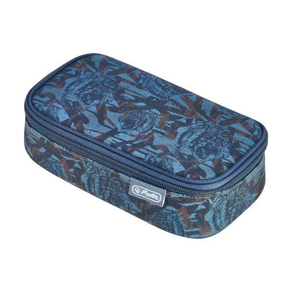 Miniatyrbillede 1 af 9: Herlitz beatBox Camo Tiger Blødt penalhus Polyester Blå, Mørkeblå