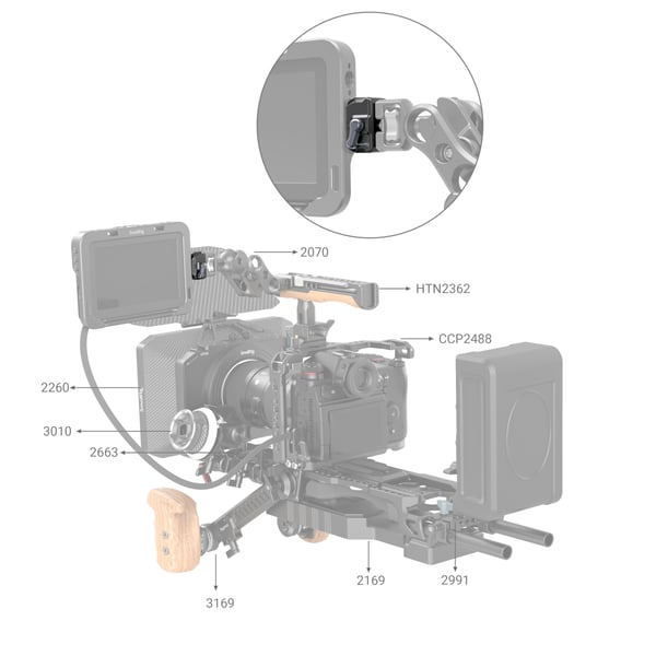 Miniatyrbillede 8 af 8: SmallRig 3513C kamera monteringstilbehør System til hurtig udløsning