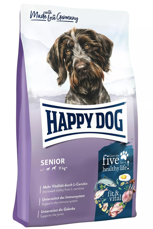 Miniatyrbillede 1 af 3: Happy Dog fit&vital Senior 4 kg Lam, Fjerkræ, Laks
