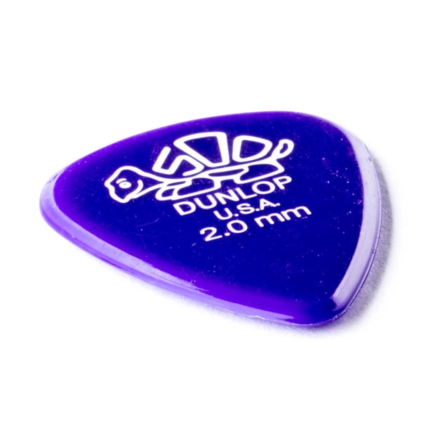 Miniatyrbillede 2 af 3: Dunlop Manufacturing 41R200 guitar plektre 72 stk Delrin Lilla
