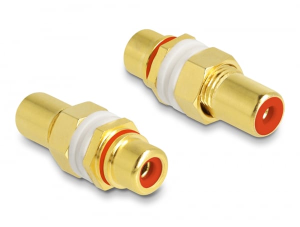 DeLOCK 64142 kabelsamler 2 x RCA Guld, Rød DeLOCK 64142 kabelsamler 2 x RCA Guld, Rød