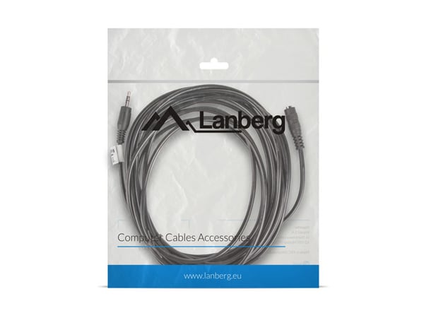 Lanberg CA-MJFJ-10CC-0050-BK lydkabel 5 m 3.5mm Sort