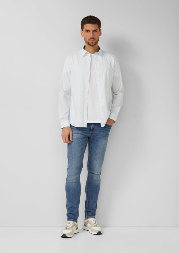 s.Oliver 2169878.01A0.XXL skjorte & top Point collar Langærmet Bomuld, Elastin