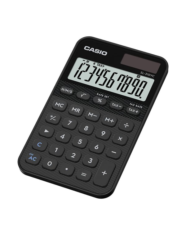 Casio SL-310YC laskin Tasku Perus Musta