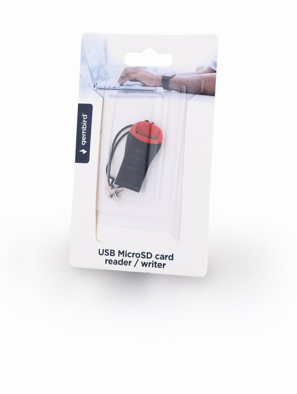 Gembird FD2-MSD-3 kortlæser USB 2.0 Sort, Rød