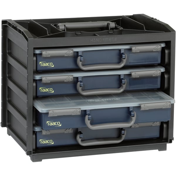raaco HandyBox 55 transportkasse til udstyr Sort