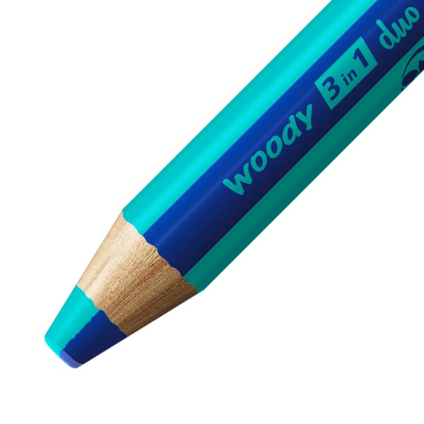 Miniatyrbild 6 av 7: STABILO woody 3 in 1 duo Turkos, Ultramarine 1 styck