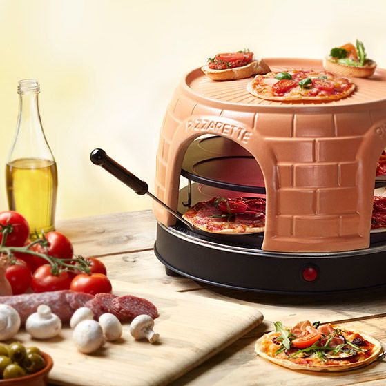 Emerio PO-116124 pizza fremstiller & ovn 8 pizza(er) 1500 W Sort, Orange