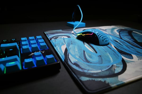 Miniatyrbild 11 av 17: CHERRY XTRFY GP4 Spelmusmatta Svart, Blå, Grå