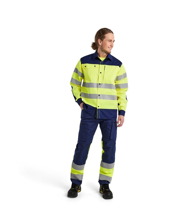 Blakläder 155118118933D108 Bukser Marineblå, Gul