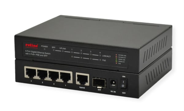 Miniatyrbillede 1 af 3: ROLINE 21.14.3524 netværksswitch Gigabit Ethernet (10/100/1000) Strøm over Ethernet (PoE) Sort