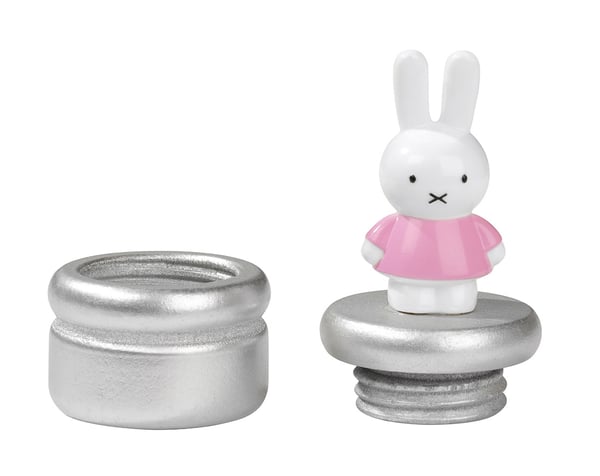 Miffy 17014 säilytyslaatikko Varastolaatikko Pyöreä Puu Vaaleanpunainen, Hopea