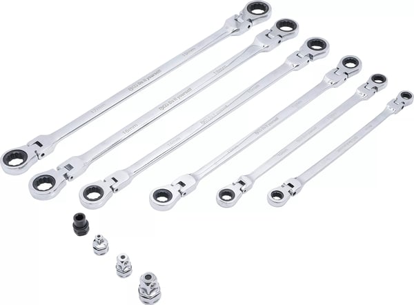 BGS technic Double Swivel Head Ratchet Wrench Set