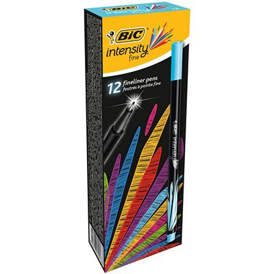 BIC fineliner Intensity filtpen Fin Turkis 12 stk BIC fineliner Intensity filtpen Fin Turkis 12 stk