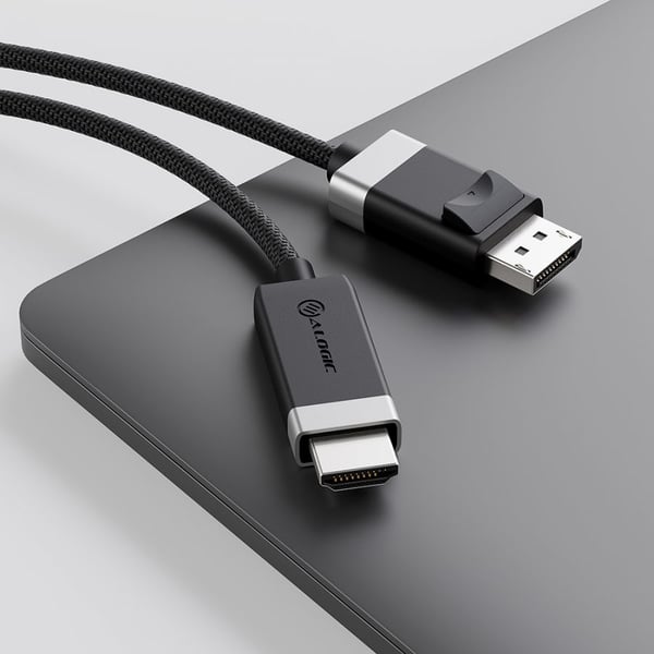 ALOGIC FUDPHD2-SGR videokabeladapter 2 m DisplayPort HDMI Svart, Grå