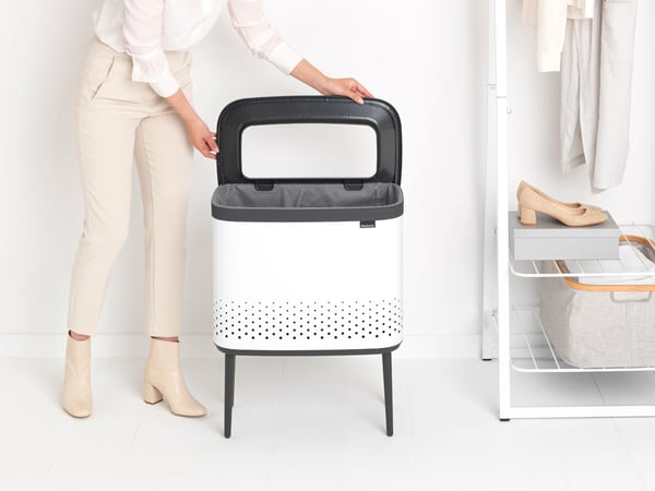 Brabantia 200502 tvättkorg 60 l Rektangulär MDF Vit