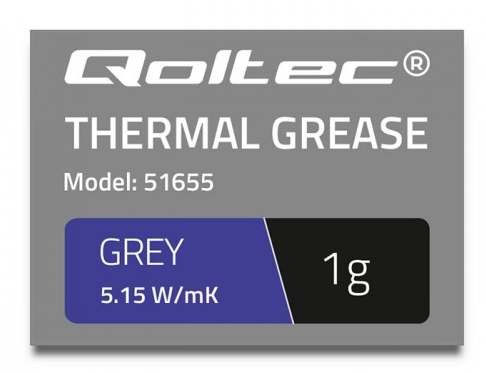 Qoltec 51655 jäähdytyslevyn yhdiste 5,15 W/m·K 1 g