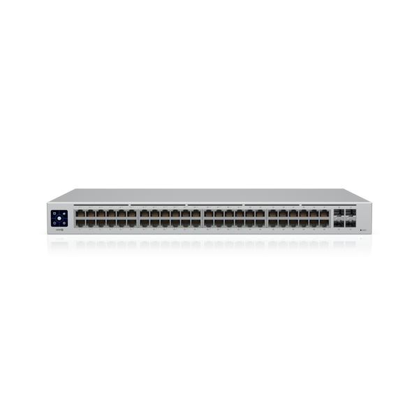 Ubiquiti UniFi USW-48-POE nätverksswitchar hanterad L2 Gigabit Ethernet (10/100/1000) Strömförsörjning via Ethernet (PoE) stöd 1U Rostfritt stål