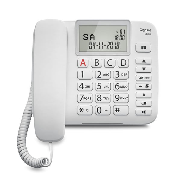 Miniatyrbillede 4 af 8: Gigaset DL380 Analog telefon Nummervisning Hvid