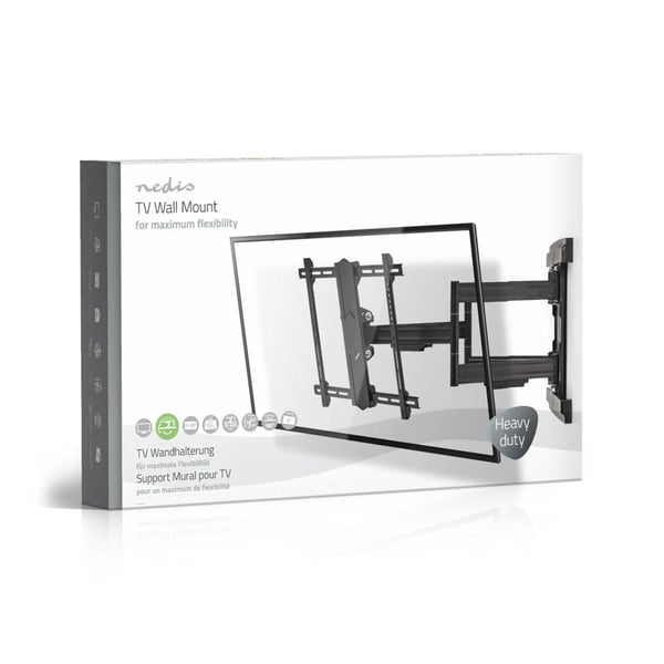 Nedis TVWM6551BK monitorin kiinnike ja jalusta 2,03 m (80") Seinä Musta