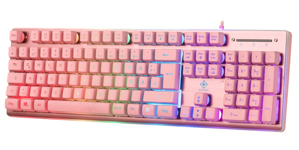 Deltaco Gaming PK75 RGB-tastatur, 105 taster, tysk layout, membrankontakt, USB