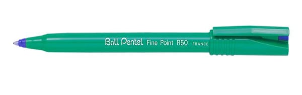 Pentel Fine Point R50 Blå Kulspetspenna, pinnformad Fin 12 styck