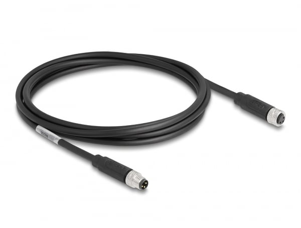 Miniatyrbild 1 av 3: DeLOCK 80139 sensor- och aktuatorkabel 2 m M8 Svart