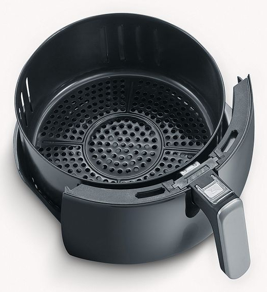Severin FR 2445 fritös Single 5 l Fristående 2000 W Varmluftsfritös Svart, Metallisk, Silver