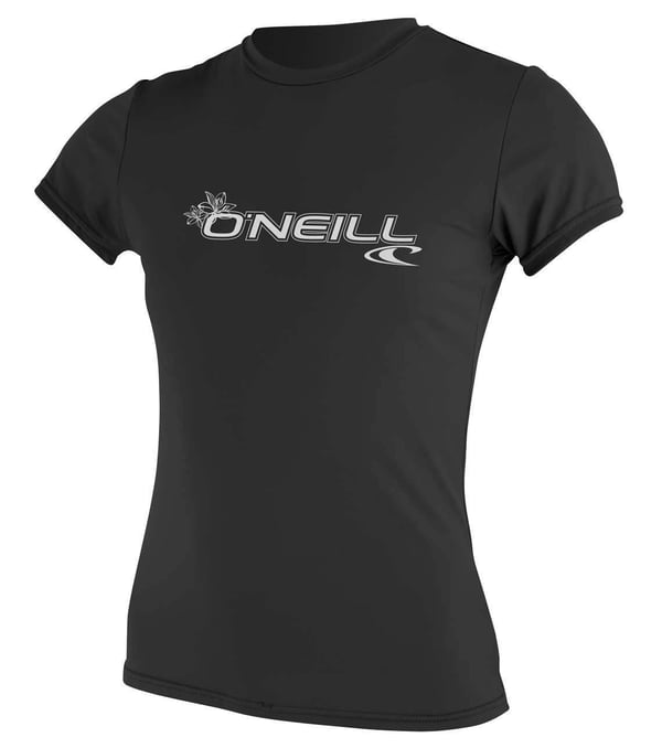 Miniatyrbillede 1 af 2: O'Neill Womens Basic Skins S/S Rash Tee T-shirt Crew neck Kort ærme Polyester, Elastan