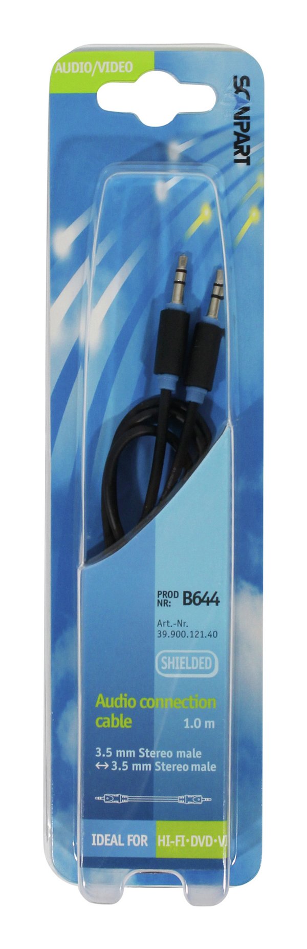 Pikkukuva 2 / 2: SCANPART 3990012140 audiokaapeli 1 m 3.5mm Musta