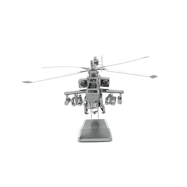 Miniatyrbild 4 av 6: Metal Earth AH-64 Apache Helikoptermodell Monteringssats