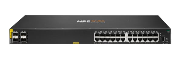 Miniatyrbild 1 av 3: HPE Aruba Networking CX 6100 24G Class4 PoE 4SFP+ 370W Switch hanterad L3 Gigabit Ethernet (10/100/1000) Strömförsörjning via Ethernet (PoE) stöd 1U Svart