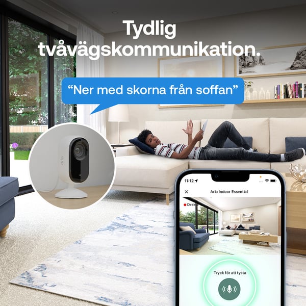 Arlo Essential 3 FHD inomhusövervakningskamera 2-pack