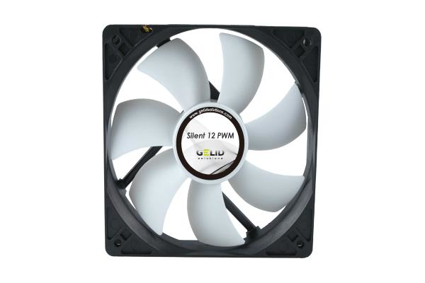 Miniatyrbillede 1 af 6: Gelid Solutions Silent 12 PWM Computerkabinet Ventilator 12 cm Sort, Hvid