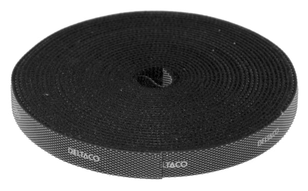 Miniatyrbillede 5 af 8: Deltaco Burrebånd, 5m, 10mm, sort