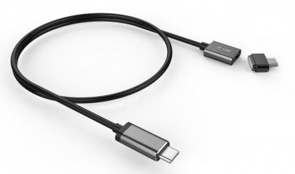 Miniatyrbild 1 av 3: LMP 17466 USB-kablar 3 m USB C Grå