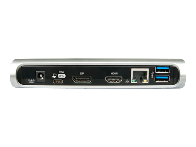 Pikkukuva 3 / 3: Hamlet HDOCKS500C kannettavien tietokoneiden telakka ja porttitoistin Langallinen USB 3.2 Gen 1 (3.1 Gen 1) Type-A Musta, Hopea