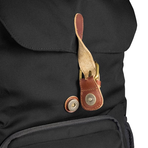 Mantona Luis junior rygsæk Sort, Brun Læder, Metal, Polyester, Syntetisk