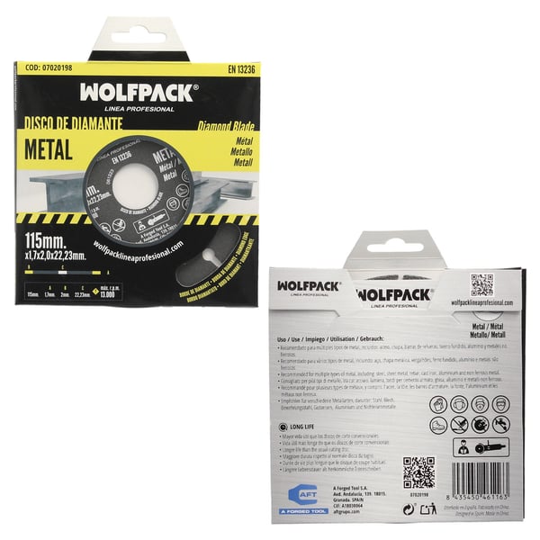 Pikkukuva 4 / 5: Wolfpack Disco Corte Universal Metales Ø 115 x 1,7 mm. Filo de Diamante