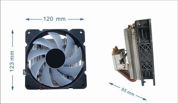 Miniatyrbillede 6 af 7: Gembird CPU-HURACAN-ARGB-X140 Computerkølesystem Processor Luftkøler 12 cm Sort, Hvid