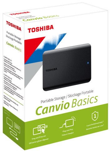 Toshiba Canvio Basics ekstern harddisk 4 TB USB Type-A 3.2 Gen 1 (3.1 Gen 1) Sort