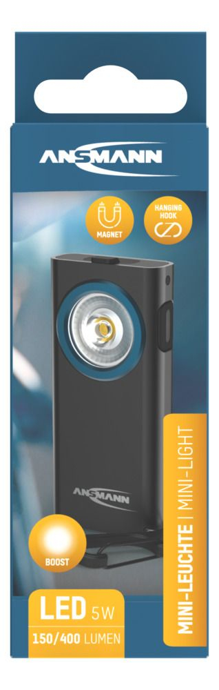 Ansmann ML400R Sort Nøglering med lommelygte LED