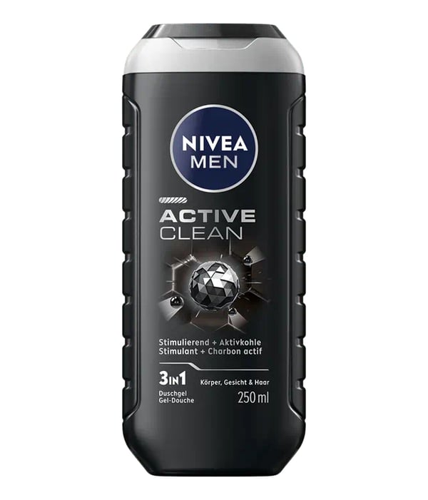 NIVEA Active Clean 250 ml Duschgel Män Kropp
