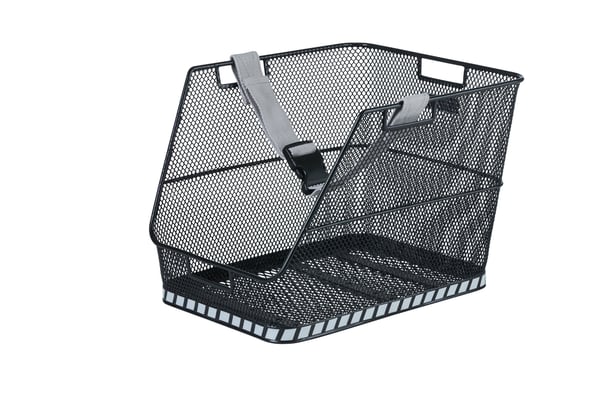 Basil Class Bagside Cykelkurv Rattan, Stål Sort