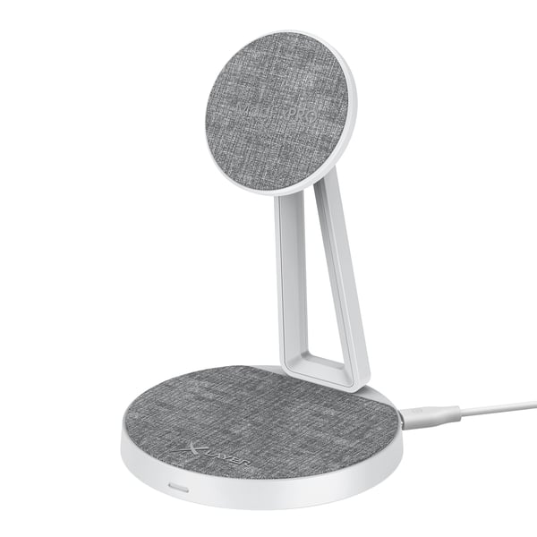 Miniatyrbillede 1 af 8: XLayer MagFix Pro 2 Headset, Smartphone Grå, Hvid USB Trådløs opladning Indendørs